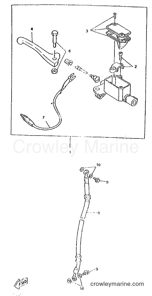 1996 Scooter CW50RSP - CW50RSP (4WS1) [999] - FRONT MASTER CYLINDER