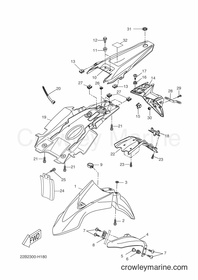 2009 Dirt Bike WR125X - WR125X (22B2) [040] - FENDER