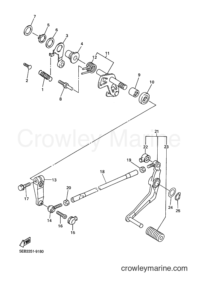 Yamaha Motors YZF-R6 (5EB1) [080] - SHIFT SHAFT