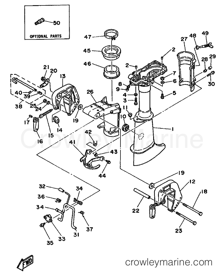 Yamaha Motors 5CS (6E4) [999] - UPPER CASING & BRACKET