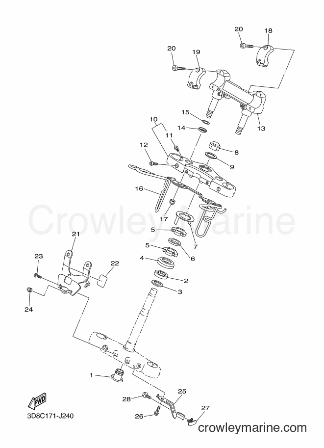 Yamaha Motors XVS1300A (11C5) [010] - STEERING