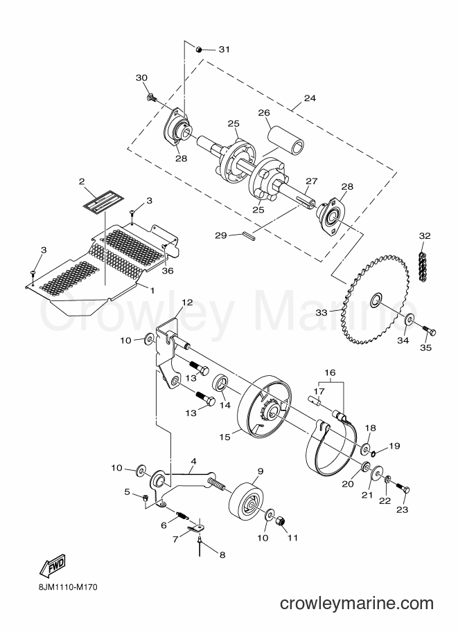 2014 Snowmobile SRX120 - SRX120 (8JM3) [010] - TRACK DRIVE 1