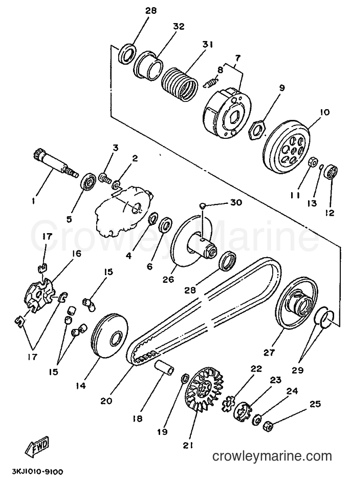 1995 Scooter YE50 - YE50 (4LN3) [999] - CLUTCH