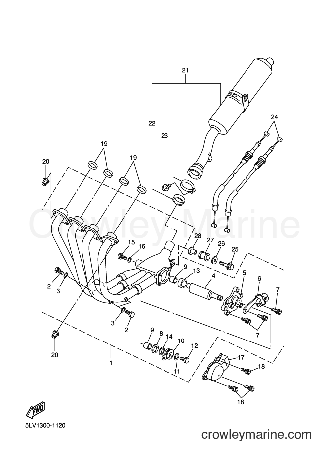 2004 Street Bike FZS1000 - FZS1000 (1C21) [070] - EXHAUST