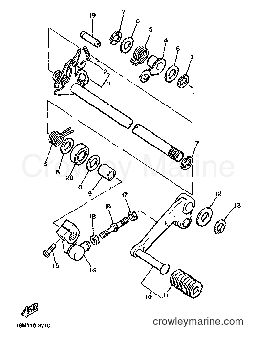 Yamaha Motors XS400 (12E) [999] - SHIFT SHAFT