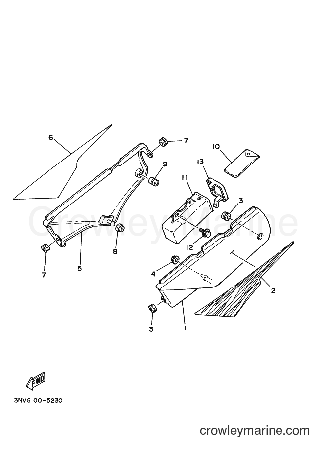 1997 Dirt Bike XT350 - XT350 (3NVR) [010] - SIDE COVER