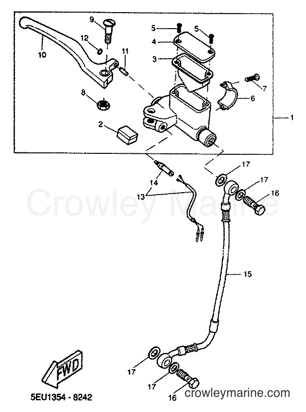 2001 Scooter YH50 - YH50 (5PF1) [030] - FRONT MASTER CYLINDER