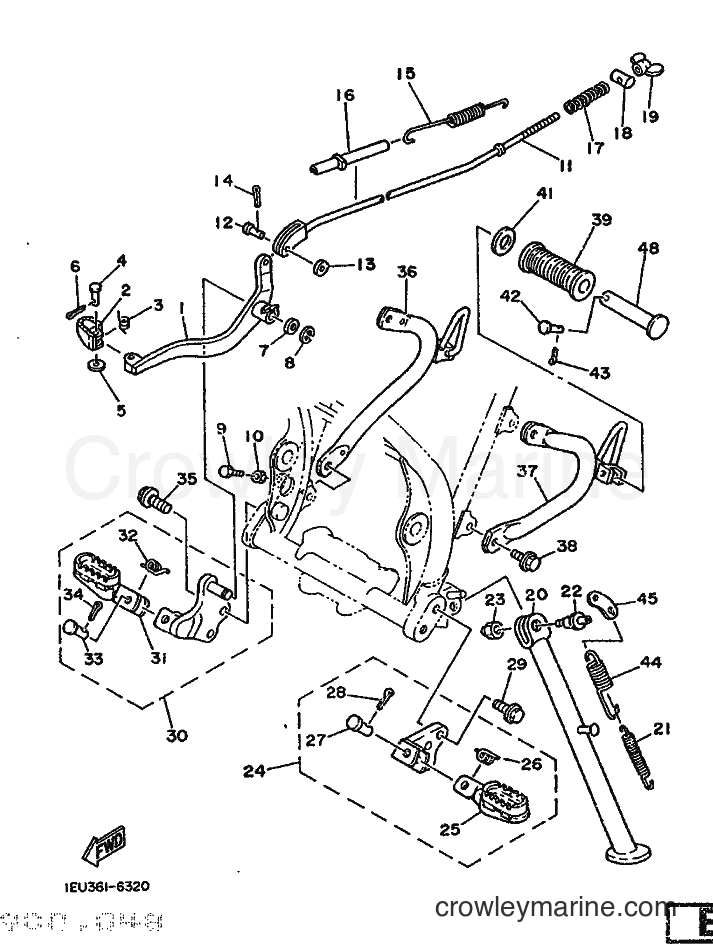 1987 Dirt Bike XT250T - XT250T (1EU0) [010] - STAND & FOOTREST