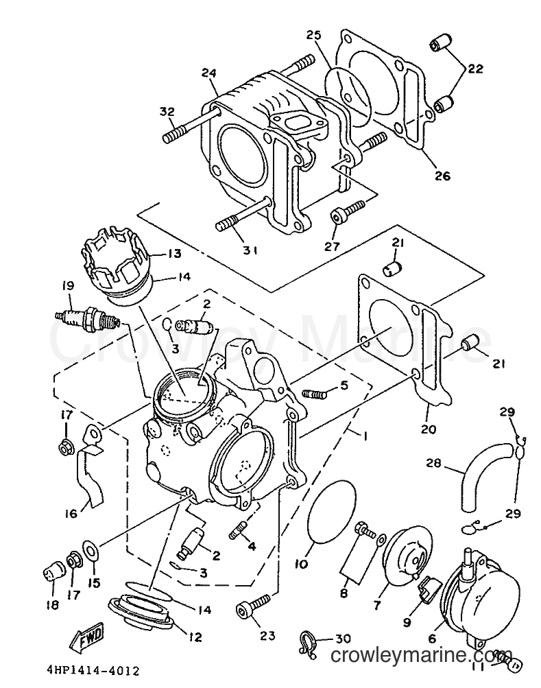1996 Scooter XC125TR - XC125TR (4TH3) [999] - CYLINDER