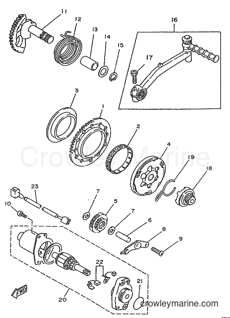 1996 Scooter YA50S - YA50S (4MJ9) [999] - STARTER