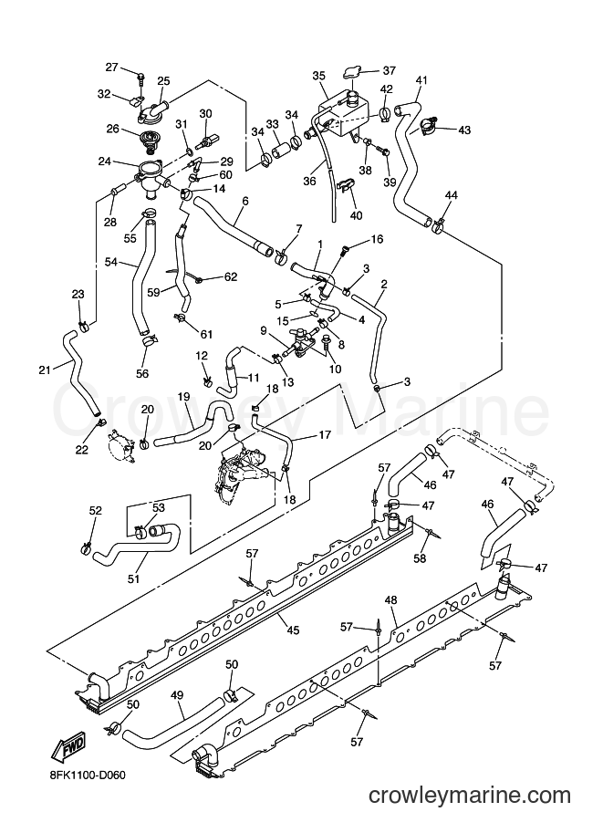 2005 Snowmobile RSV10 - RSV10 (8FK2) [010] - RADIATOR & HOSE