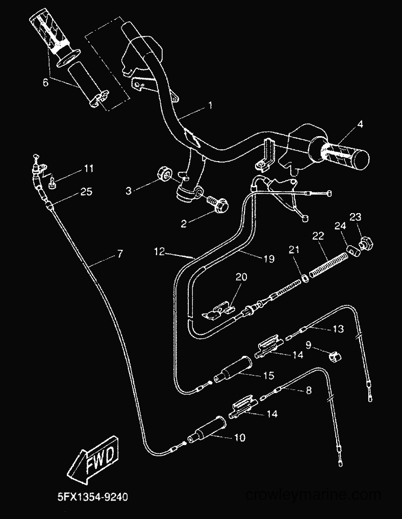 2000 Scooter CW50RS - CW50RS (5FXE) [010] - STEERING CABLE FOR DISK BRAKE