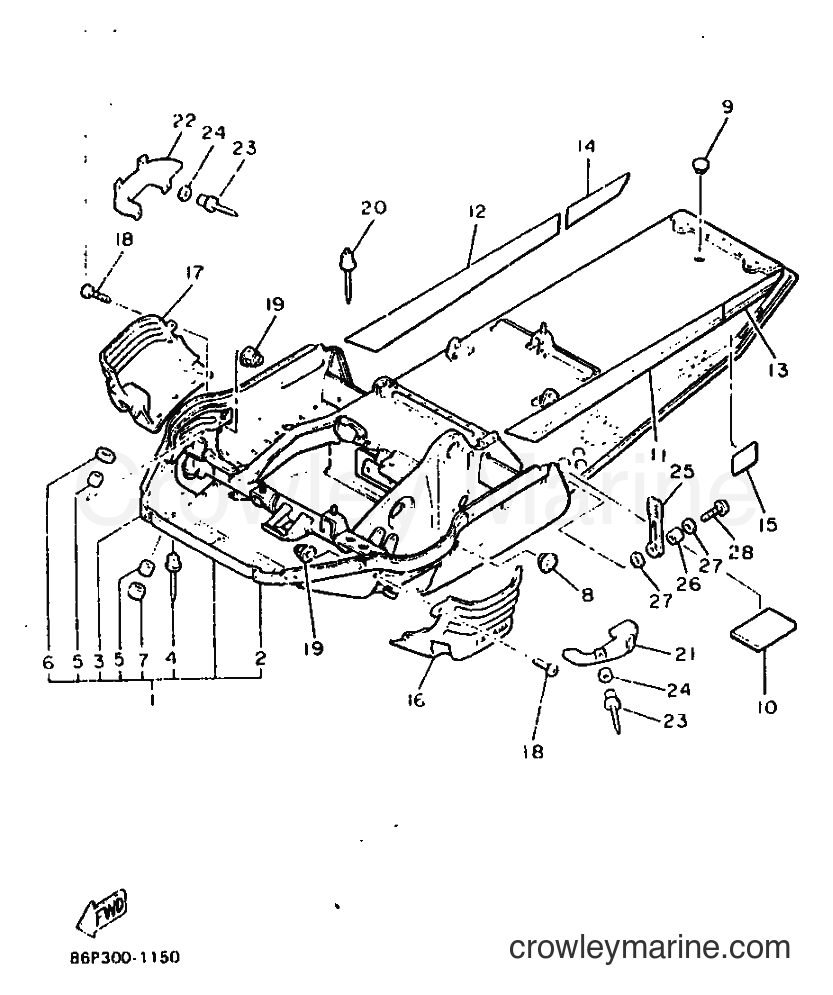 1991 Snowmobile SR540 - SR540 (86P3) [010] - FRAME