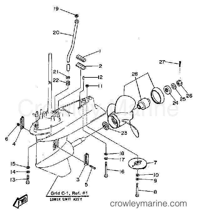 Yamaha Motors 50ELJ - LOWER DRIVE 2