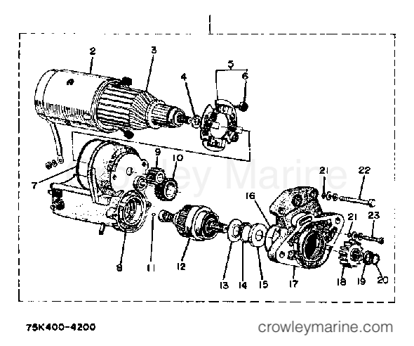 Yamaha Motors EDY5000DVE - STARTER (SECTION PARTS) EDY 5000 DVE