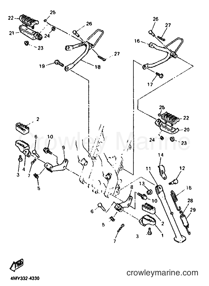 Yamaha Motors XTZ660 (4MY3) [030] - STAND & FOOTREST