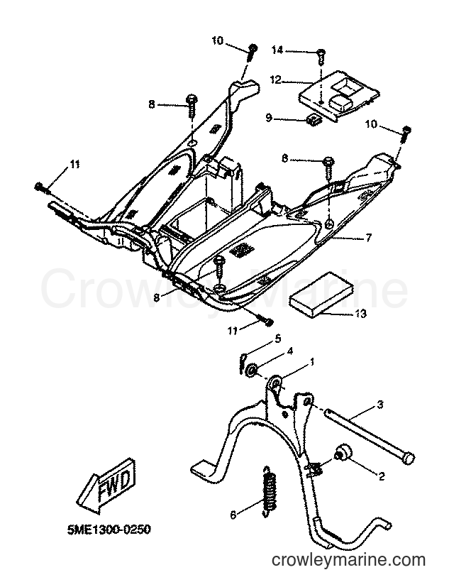 2001 Scooter YQ100 - YQ100 (5ME4) [030] - STAND & FOOTREST