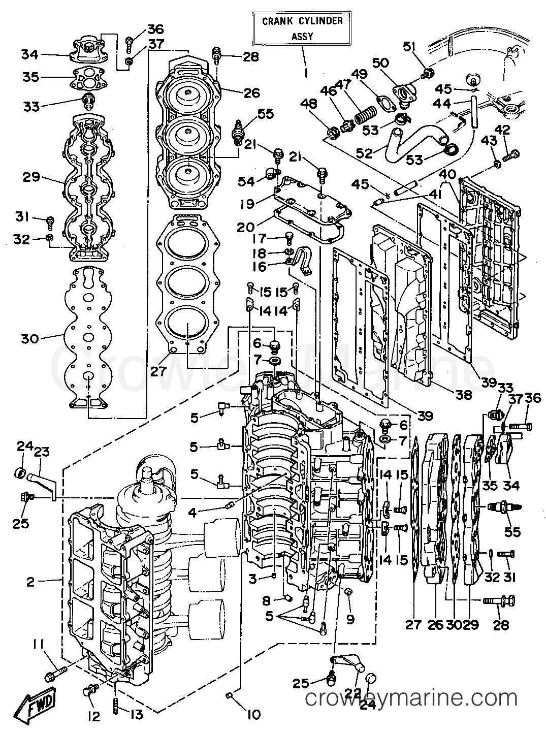 Yamaha Motors 175TLRT - CYLINDER CRANKCASE