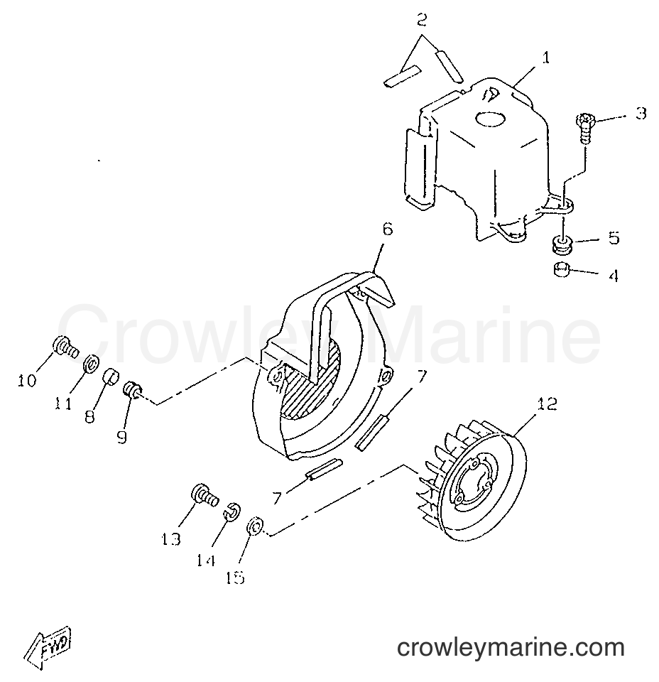 1996 Scooter CW50RS - CW50RS (4WB1) [999] - AIR SHROUD & FAN