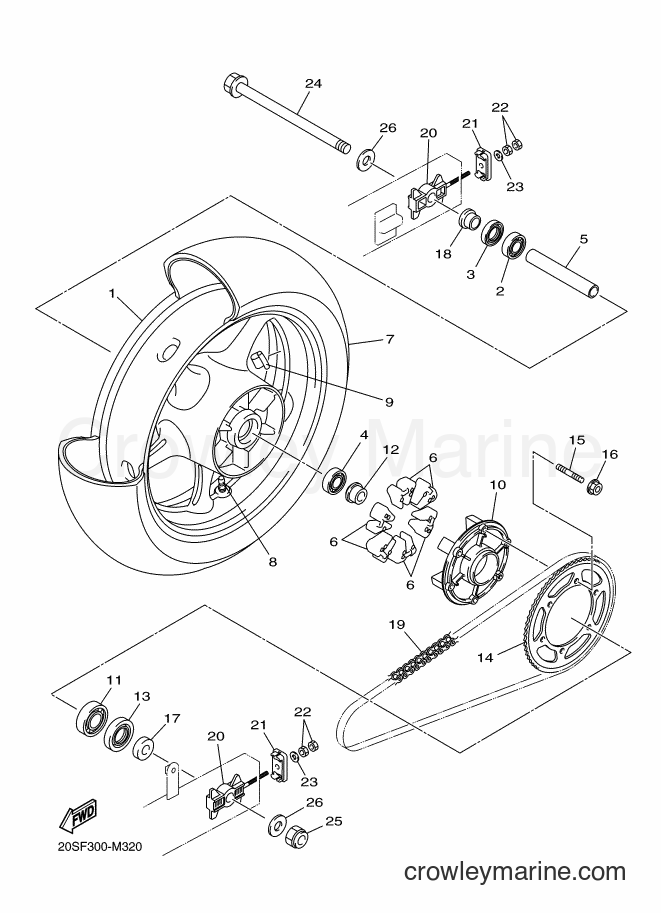 2016 Street Bike XJ6F - XJ6F (2SRC) [010] - REAR WHEEL