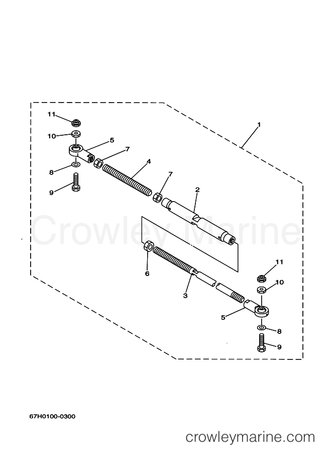 Yamaha Motors L200F (64H) [010] - STEERING GUIDE ATTACHMENT 2
