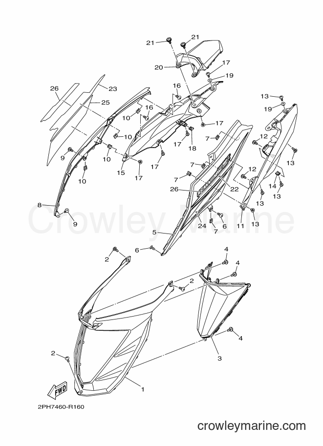 Yamaha Motors LNS125 (2PH7) [010] - SIDE COVER