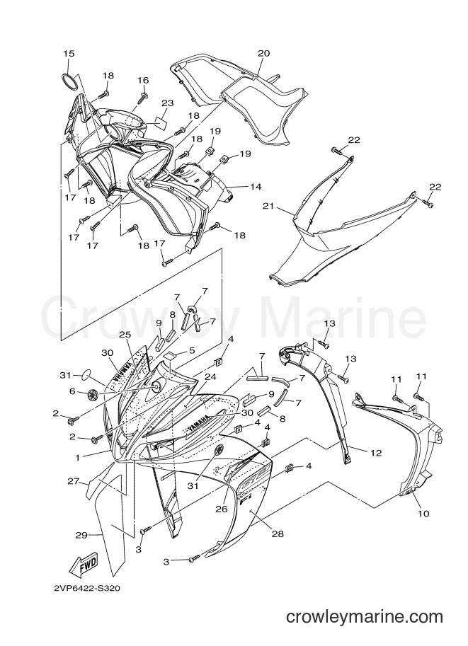 2017 Scooter T115FS-5 - T115FS-5 (2VP6) [010] - LEG SHIELD 2