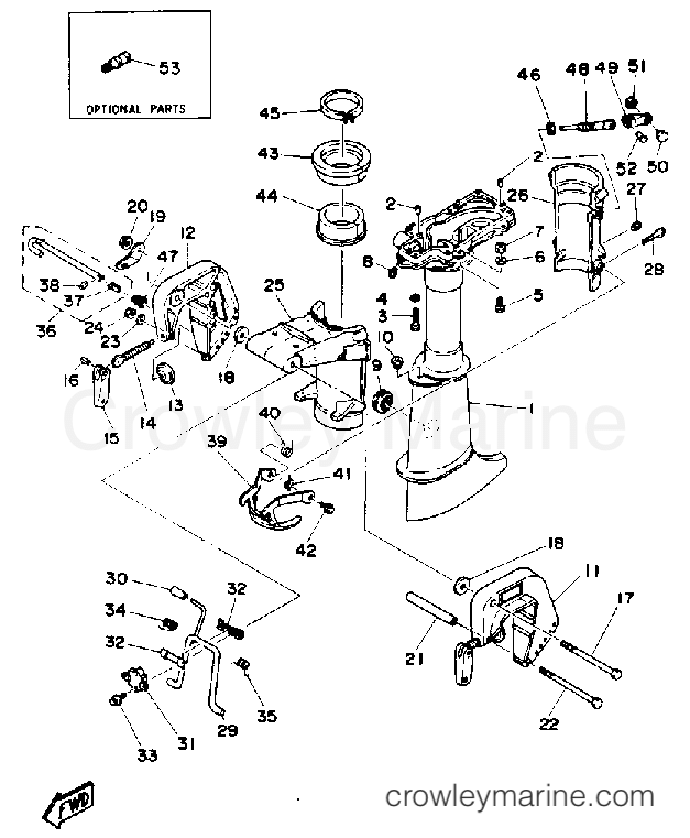 Yamaha Motors 4MLHQ - UPPER CASING BRACKET