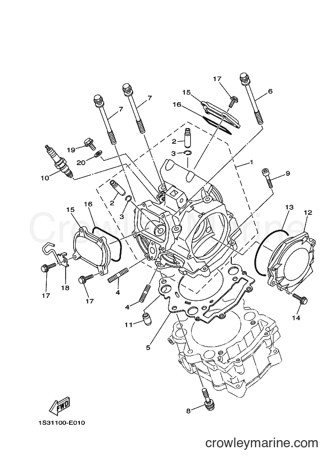 2006 ATV YFM700R - YFM700R (1S36) [010] - CYLINDER HEAD