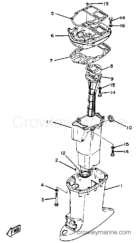 Yamaha Motors 40SK - UPPER CASING