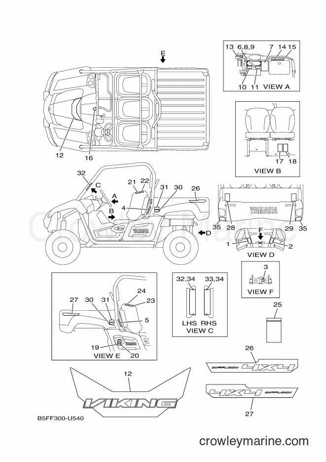 2019 ATV YXM700E - YXM700E (B5FH) [010] - EMBLEM & LABEL 1
