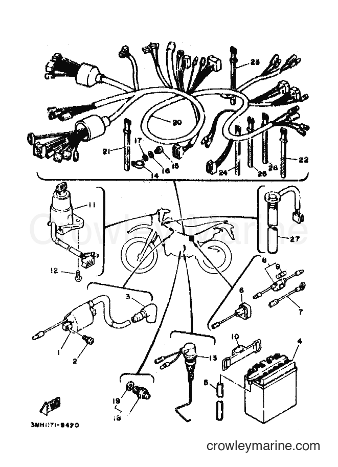 1990 Dirt Bike DT200R - DT200R (3MH2) [010] - ELECTRICAL 1