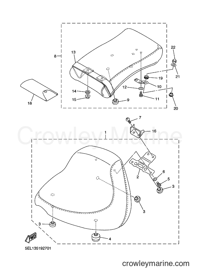 Yamaha Motors XVS1100 (5PBB) [010] - SEAT
