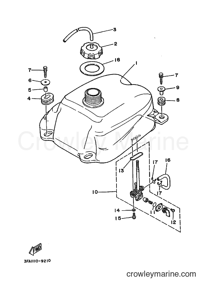 1989 ATV YFA1 - YFA1 (3FA2) [010] - FUEL TANK