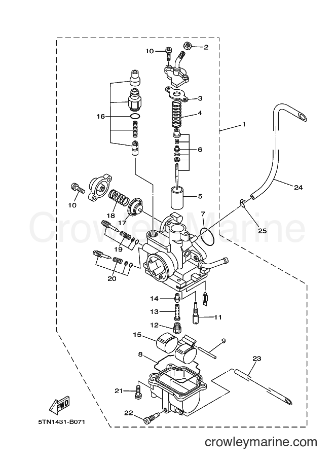 Yamaha Motors L-110ED (5TN1) [010] - CARBURETOR