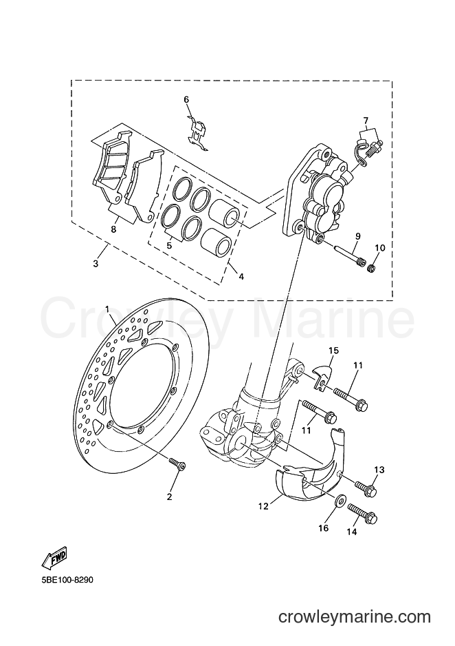 1998 Dirt Bike YZ400F - YZ400F (5BE2) [120] - FRONT BRAKE CALIPER