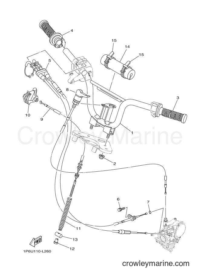 2017 Dirt Bike TT-R50E - TT-R50E (2CJJ) [010] - STEERING HANDLE & CABLE