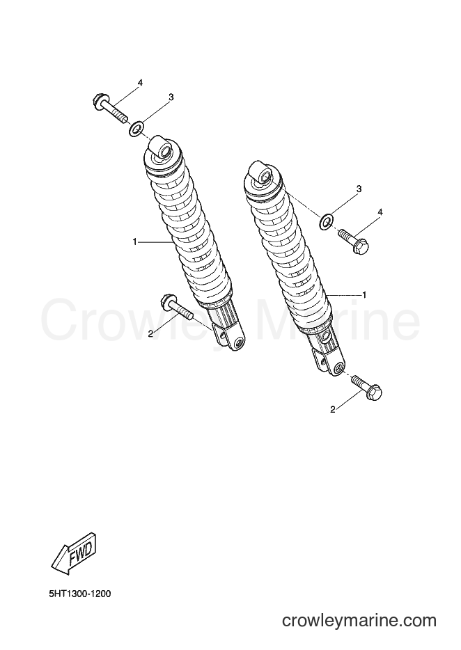 2001 Scooter XQ125 - XQ125 (5HT2) [040] - REAR SUSPENSION