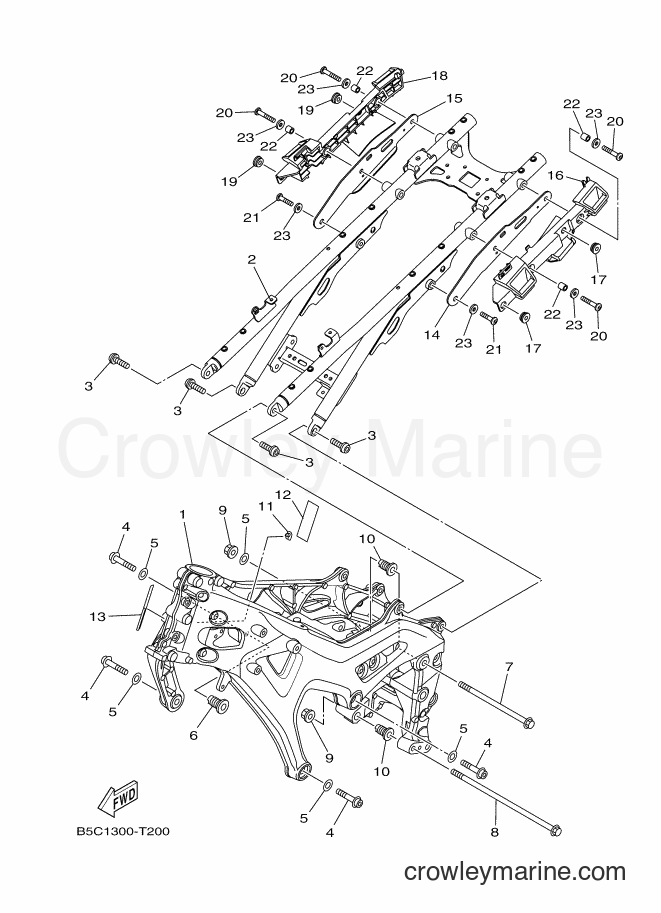 2018 Street Bike MTT850 - MTT850 (B5C1) [010] - FRAME
