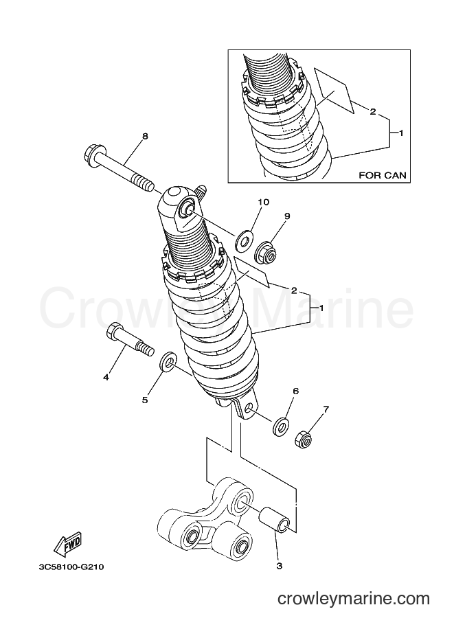2008 Dirt Bike XT250 - XT250 (3C5A) [010] - REAR SUSPENSION