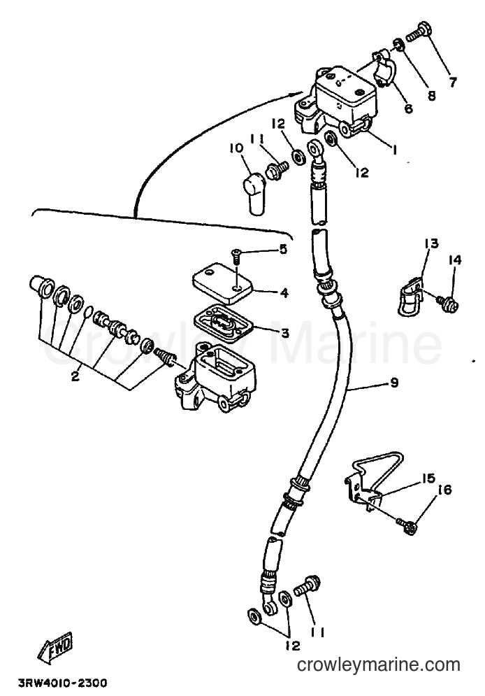 1994 Dirt Bike XT225 - XT225 (4BE9) [010] - FRONT MASTER CYLINDER