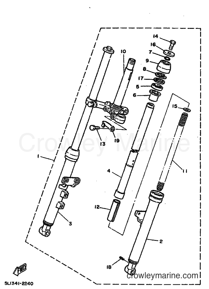 1982 Street Bike RD80 - RD80 (12G) [999] - FRONT FORK