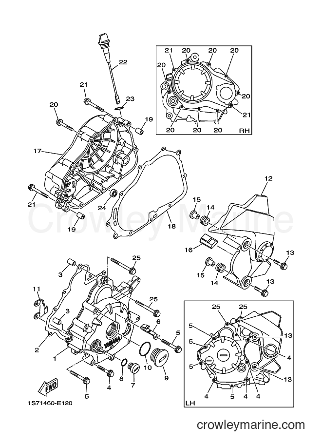 2009 Scooter T135SEC - T135SEC (1S76) [010] - CRANKCASE COVER 1