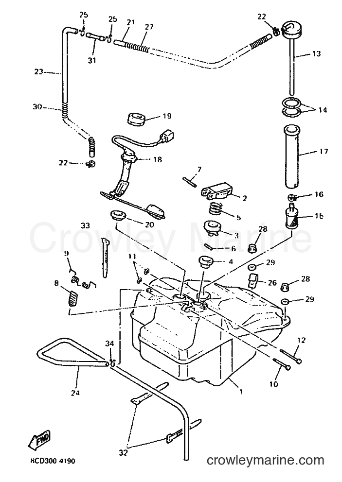1994 Snowmobile VX600 - VX600 (8CD1) [010] - FUEL TANK
