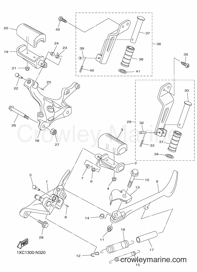 Yamaha Motors XVS950CU (2DE3) [010] - STAND & FOOTREST