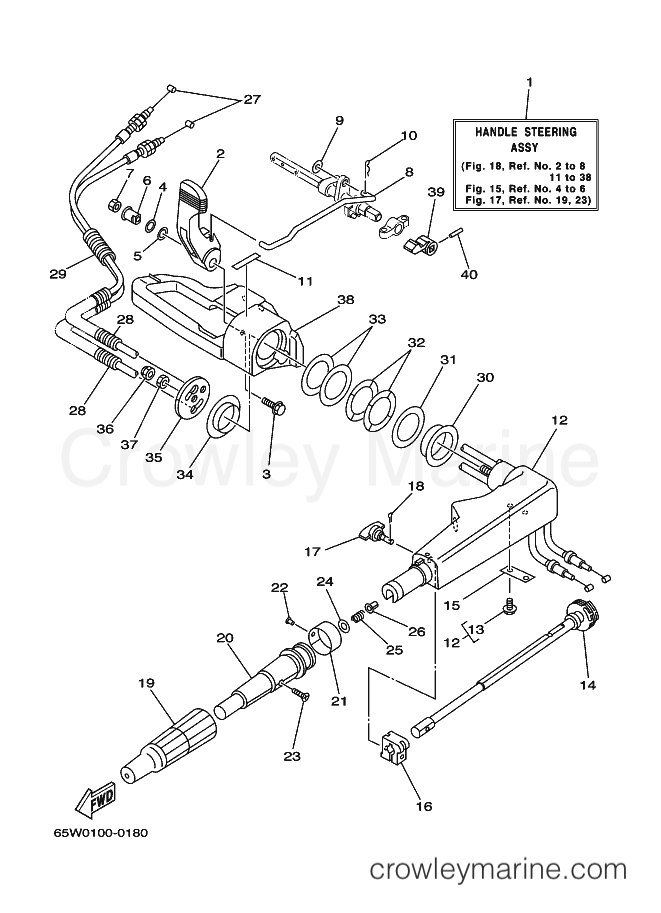 Yamaha Motors F25ELH (65W) [260] - STEERING