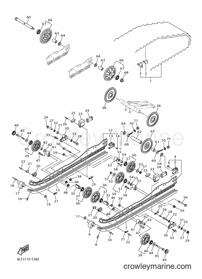 2018 Snowmobile RX10GT2 - RX10GT2 (8LF3) [020] - TRACK SUSPENSION 1