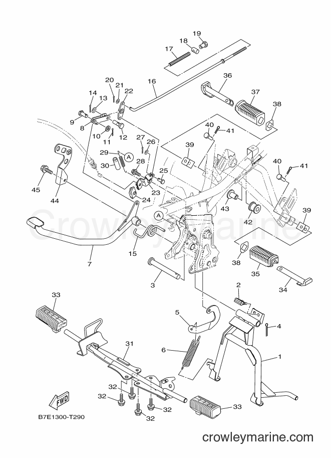 2018 Scooter T115FL-5C - T115FL-5C (B7E1) [010] - STAND & FOOTREST