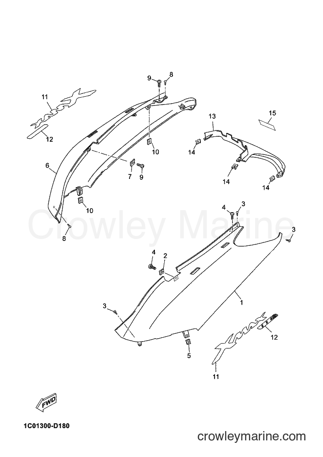 2007 Scooter YP250R - YP250R (1C04) [030] - SIDE COVER
