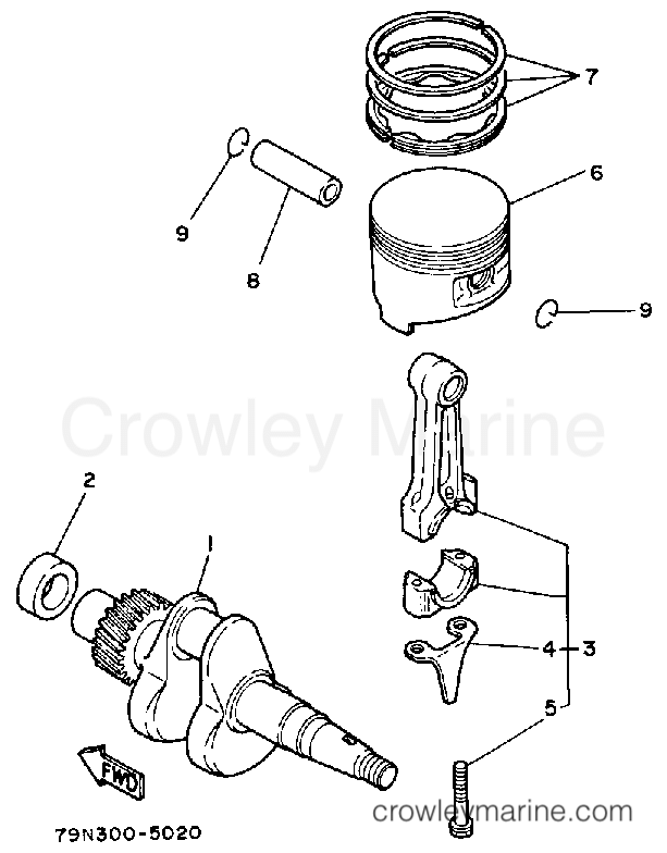 Yamaha Motors YS624WN - CRANKSHAFT - PISTON
